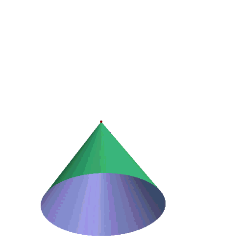 三角形形旋转成圆锥gif图片