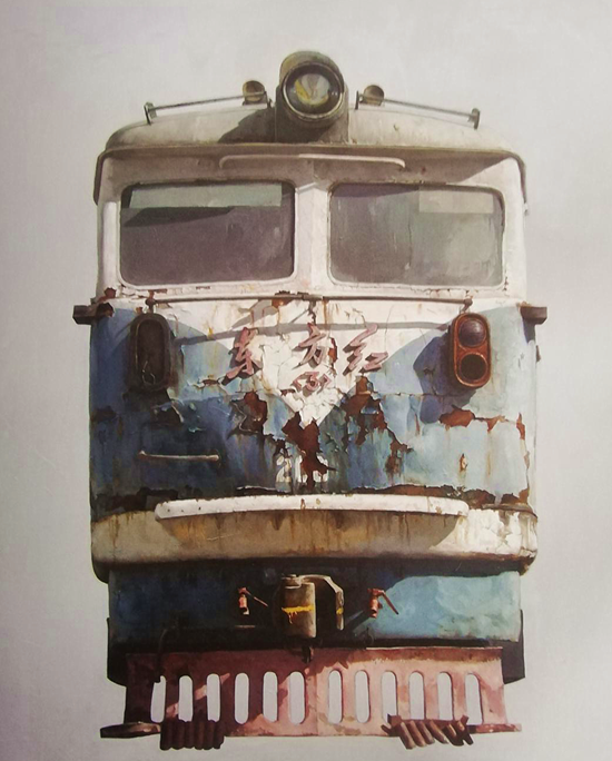 熊天祥火车油画作品赏析
