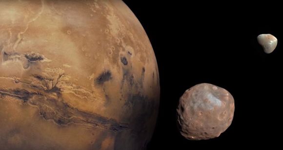 "火星快车"在飞越过程中拍下火卫一照片_轨道