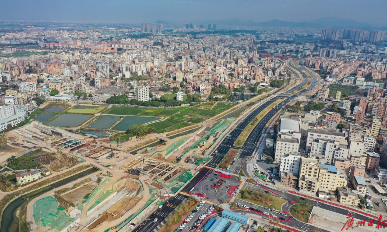 空港大道二期今日通车白云新城直通机场有望2021年实现