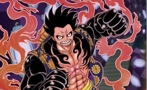 路飞五档手稿图公开全身包裹紫黑色霸气身上还出现了神秘的咒印纹理