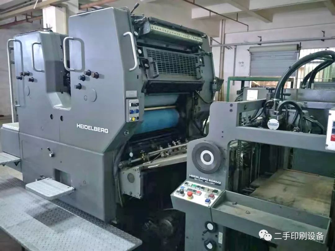 4:95年海德堡sor四开双色电脑酒精(带墨控);3:01年海德堡sm102-zp对开
