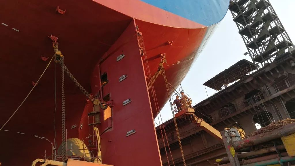 广东中远海运重工抢坞期完成盛旺海轮舵叶裂纹紧急修理