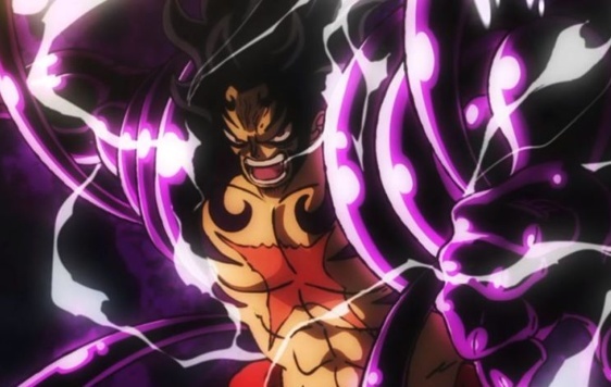 路飞五档手稿图公开全身包裹紫黑色霸气身上还出现了神秘的咒印纹理