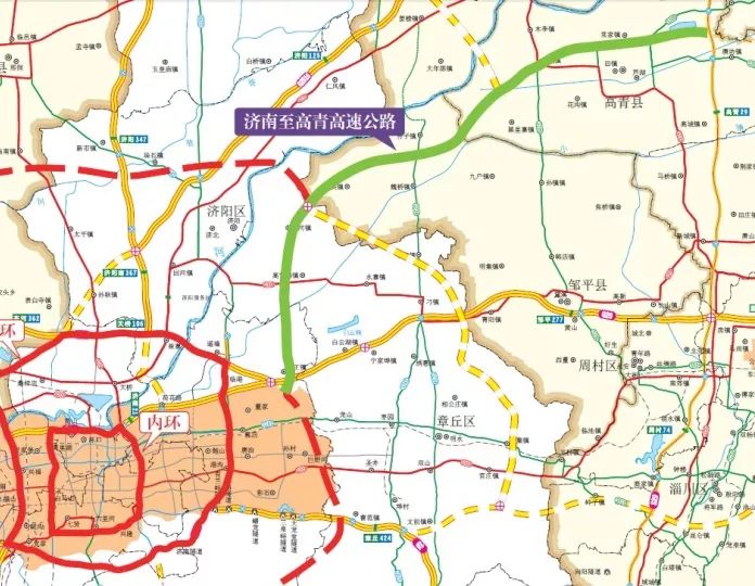 庆云至章丘高速规划图图片