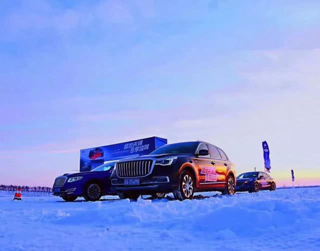 红旗印记凌驾冰雪查干湖