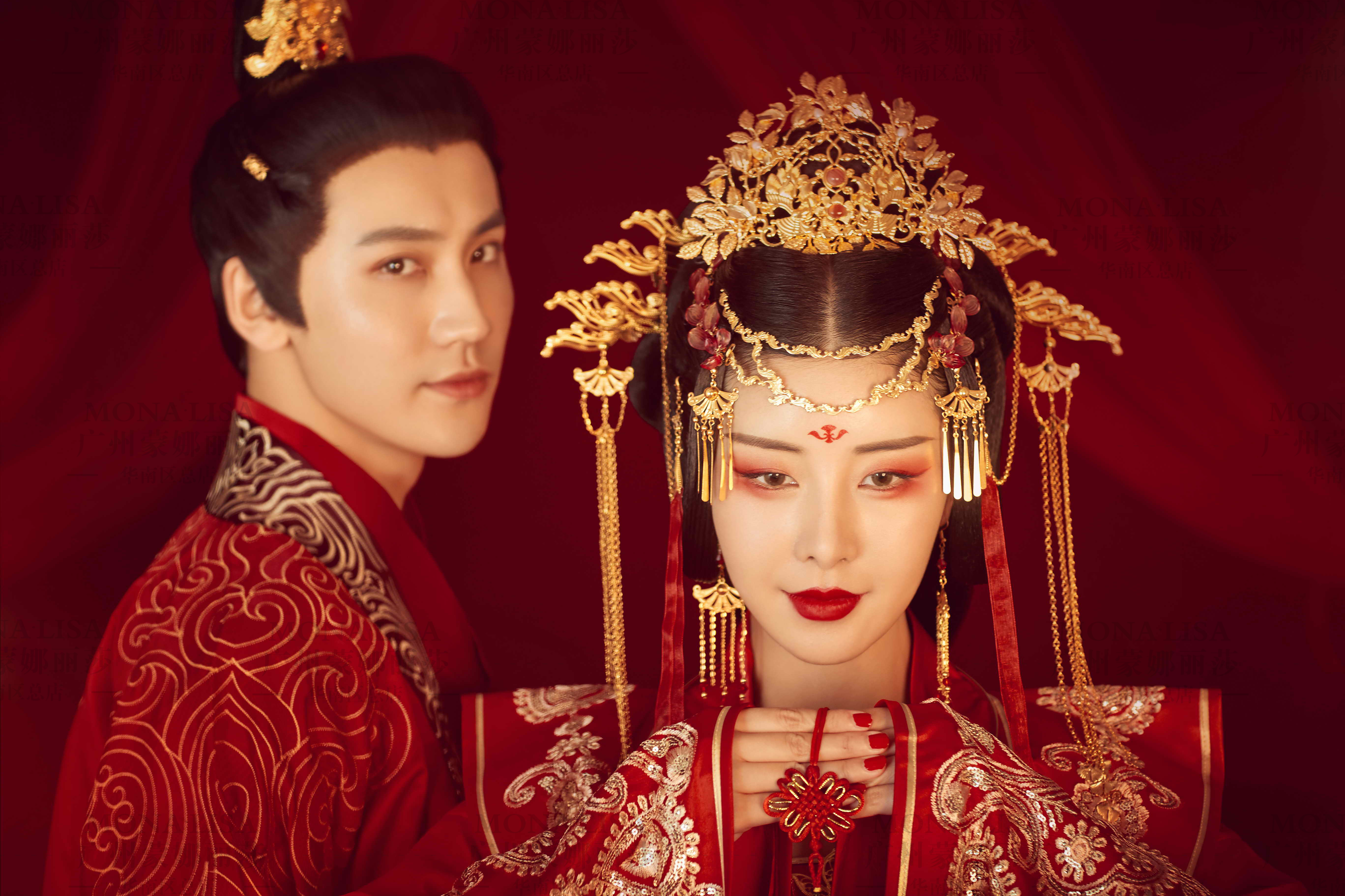 中式古风仪式感婚纱照醉婚宴,闹洞房