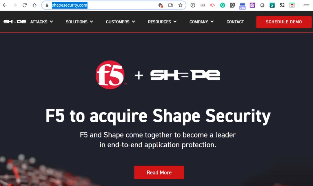 F5斥资10亿美元收购ShapeSecurity