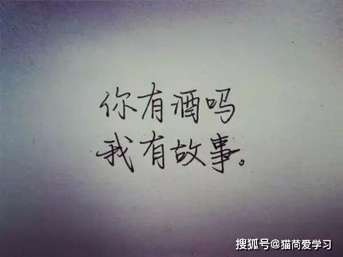 原創貓苘的讀書筆記1我有故事你有酒嗎閱讀文摘摘抄語錄送雞湯來了