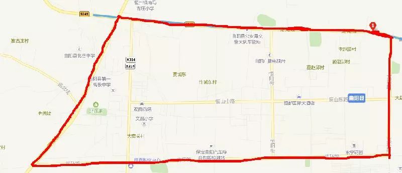阜平县限行区域平面图图片