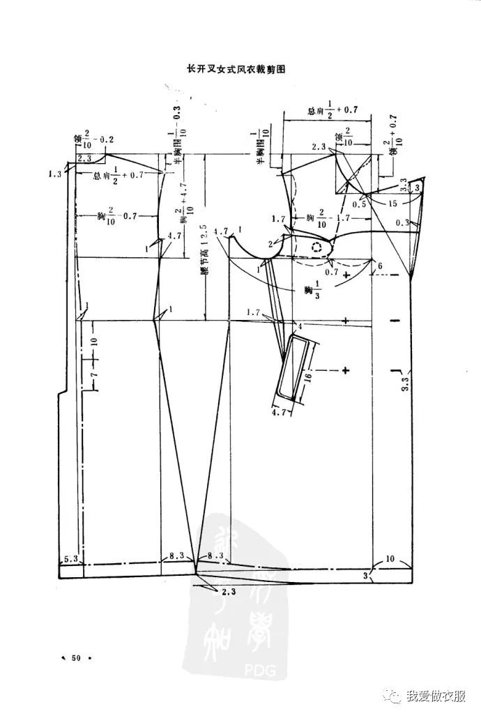 男女公式风衣的裁剪图集自己做风衣更合身
