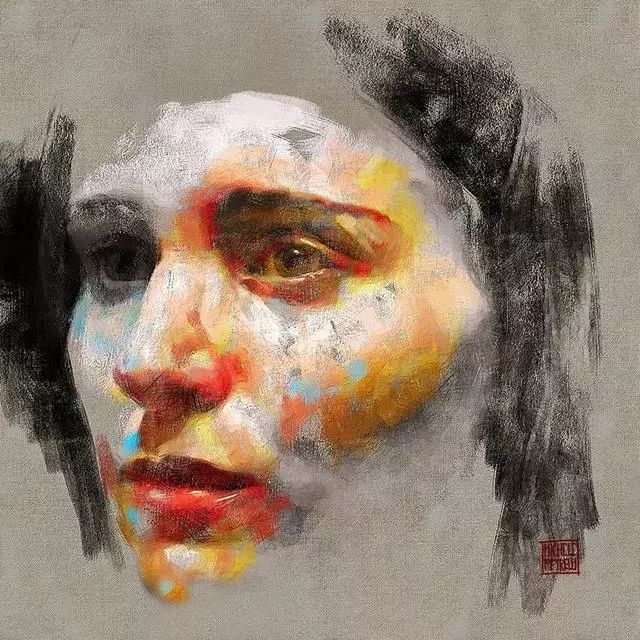 意大利画家米歇尔佩特雷利人物肖像油画作品欣赏