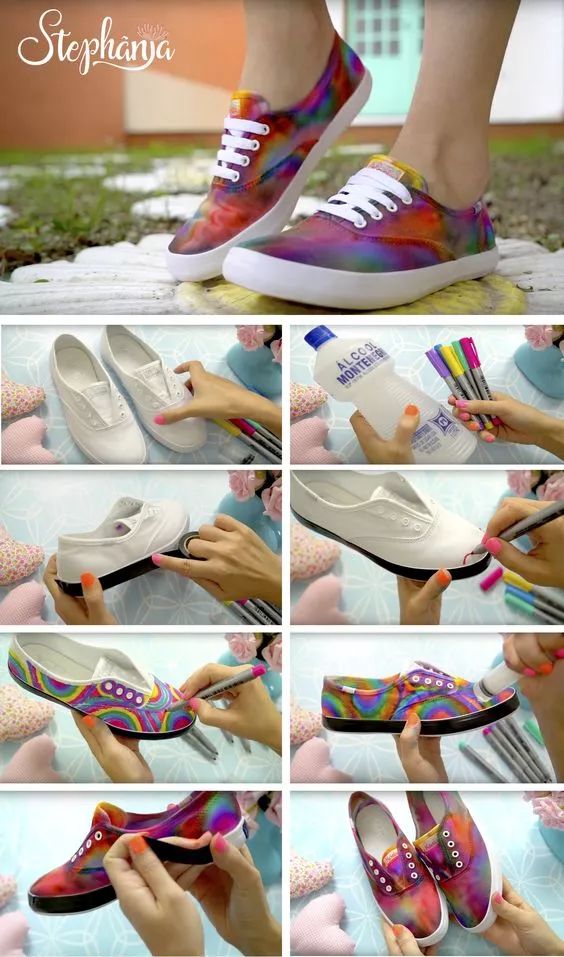 小白鞋也能穿出个性8款diy改造方案你来挑附教程