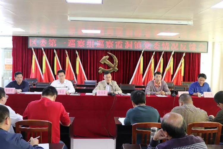 电白区委第一巡察组召开巡察霞洞镇党委情况反馈会