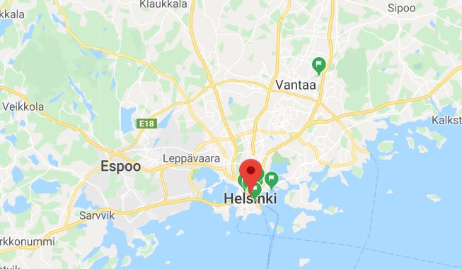 赫尔辛基helsinki及周边城市埃斯波espoo,万塔vantaa相对位置关系如下