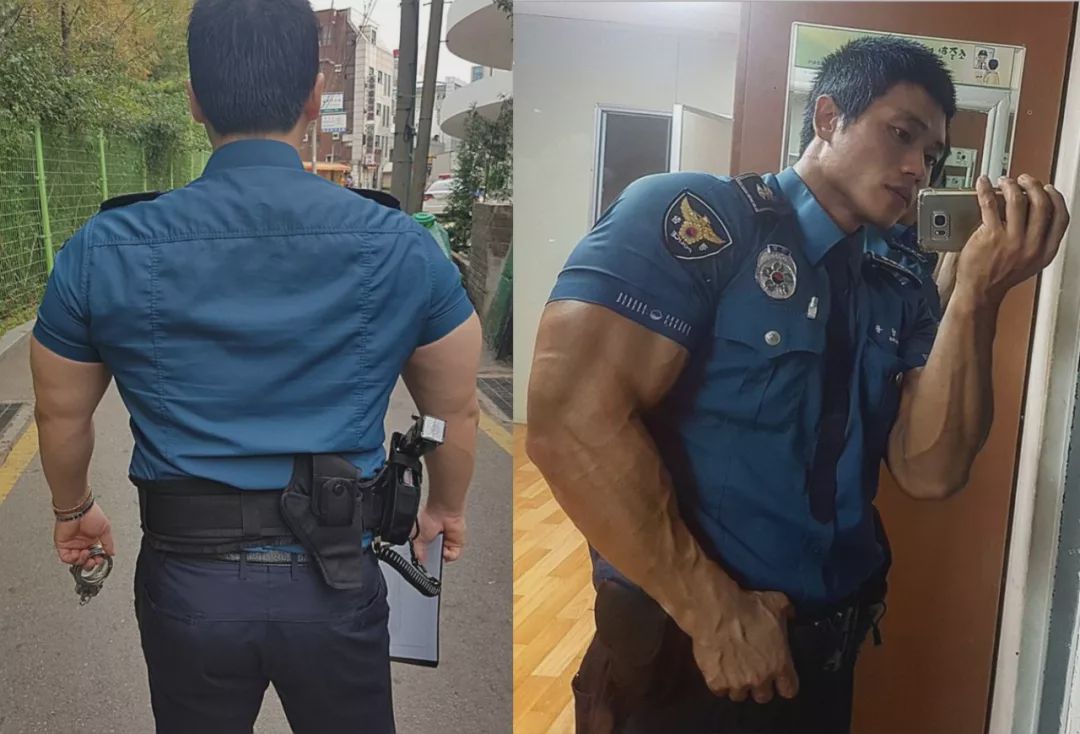 他是韩国最牛肌肉警察猛男威慑力爆棚却难过女儿关