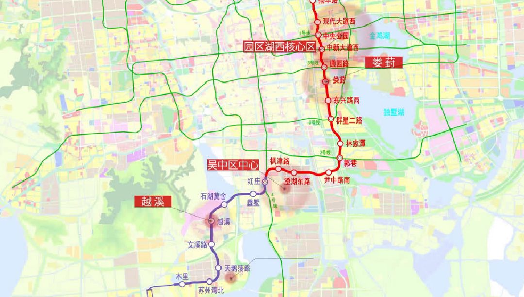 未来将规划建设成地铁7号线的高铁苏州北站站,是地铁7号线占地面积最