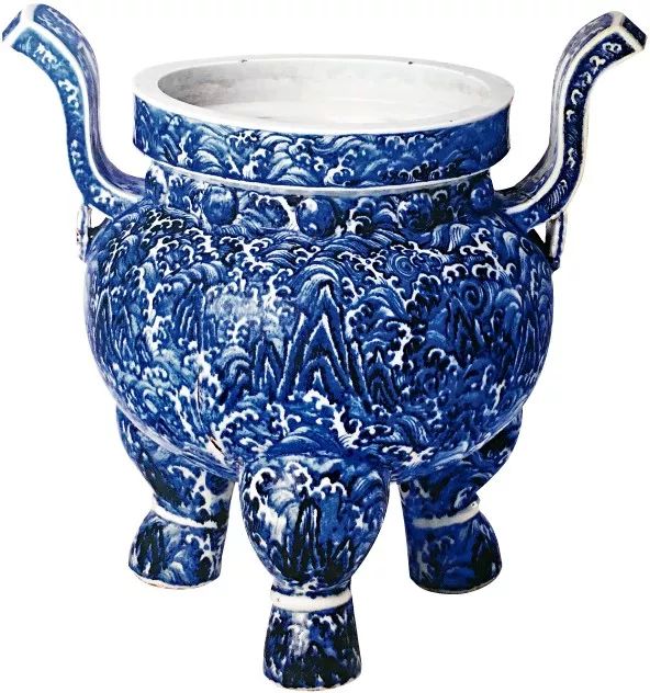 永乐青花三足炉为谁烧造_搜狐网