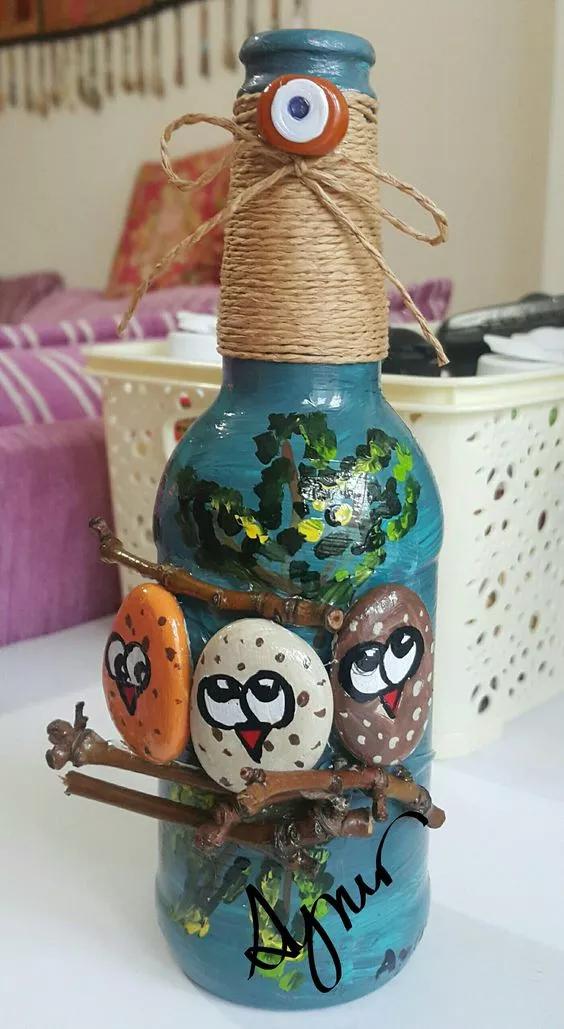 5种玻璃瓶改造,成品比买来的摆件还精致,看完你还会丢酒瓶吗?