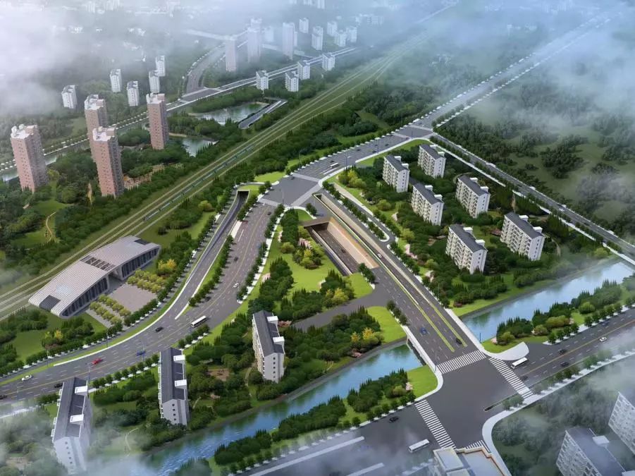 彩虹大道快速路涉铁项目共分为两个标段同步实施,其中萧西路—工人