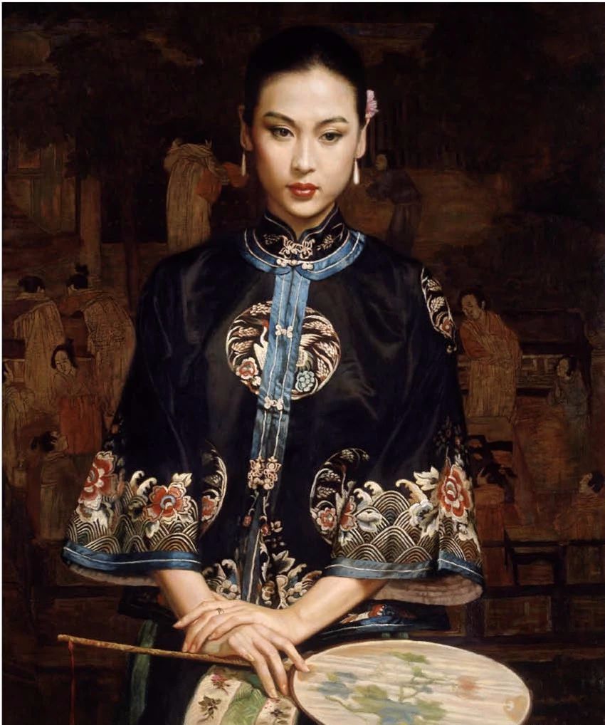 古今中外的完美结合陈逸飞油画作品高清欣赏