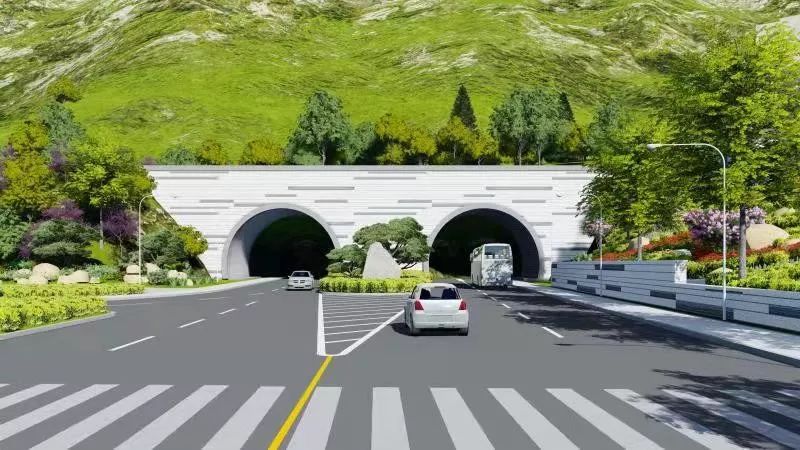 石岛环山路隧道南口最终效果图转发出去,让更多人知道～～-- 港城石岛