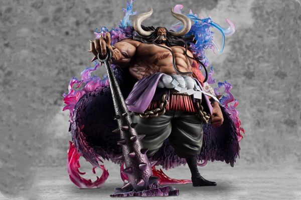 原创海贼王四皇凯多新手办手持狼牙铁棒冰蓝巨龙缠绕全身