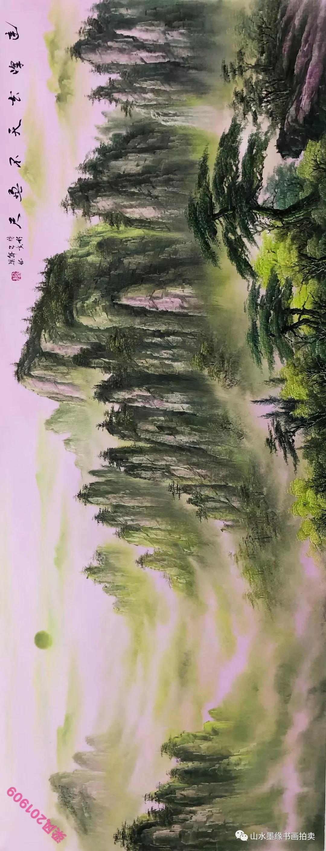 2000年开始创作中西结合风格山水风景作品.