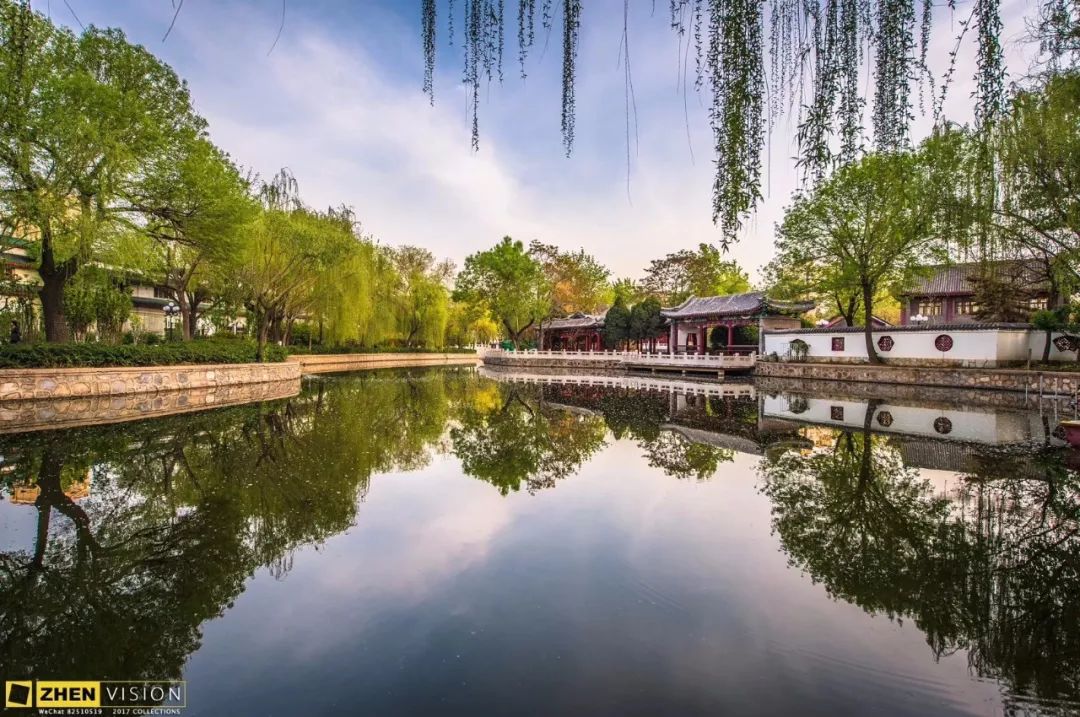 提升改造的和平區中心公園薊州區新建的人民公園內風和日麗,景色胰慫