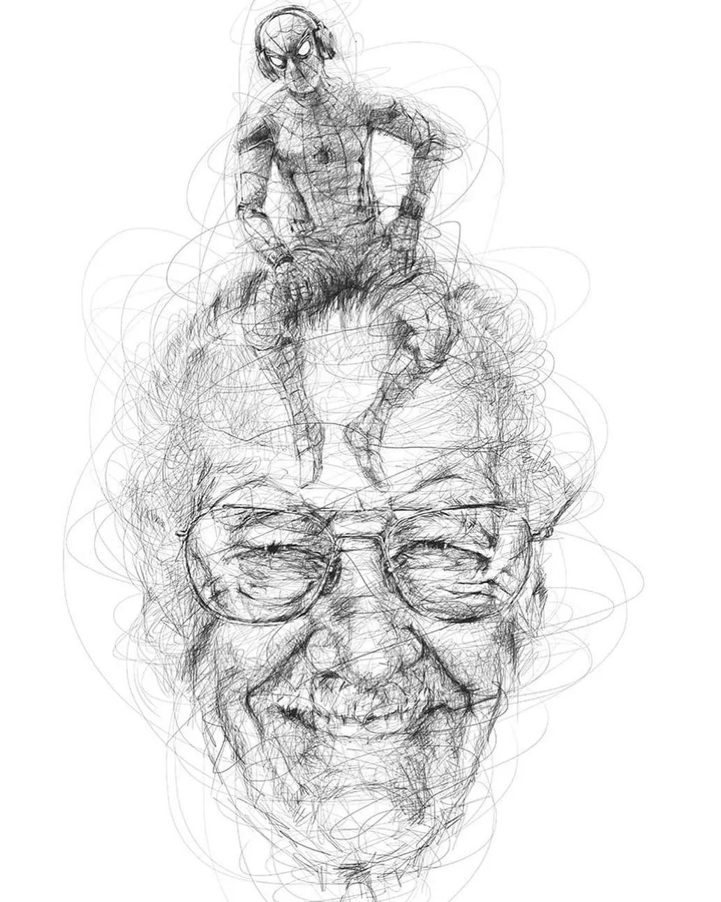 就算有阅读障碍也无法法阻止他画画凌乱的线条画出了惊人的作品