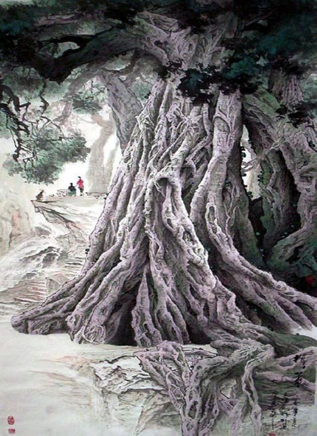 古寨苍榕张立有画榕