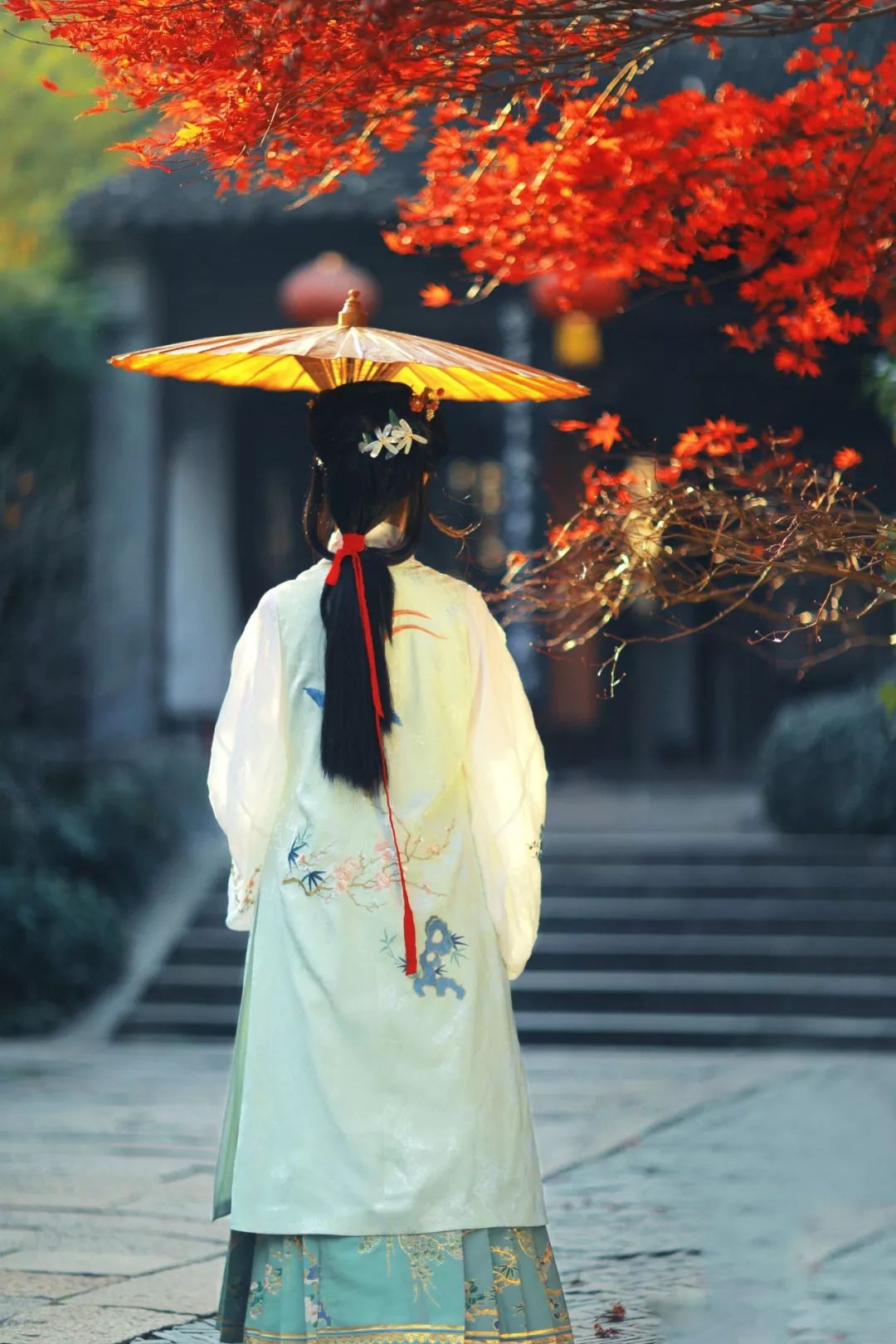 汉服背影图片女 写真图片