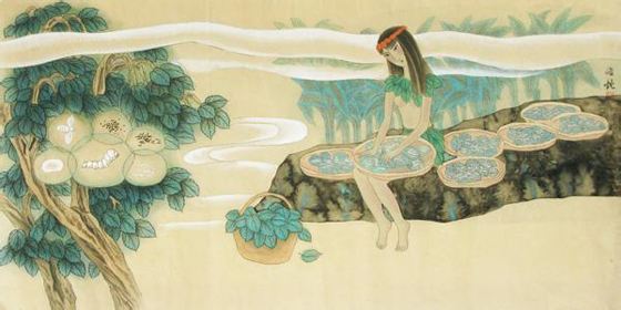 袁珂案:《路史·后纪五》黄帝之妃西陵氏曰嫘祖,以其始蚕,故又祀先蚕.