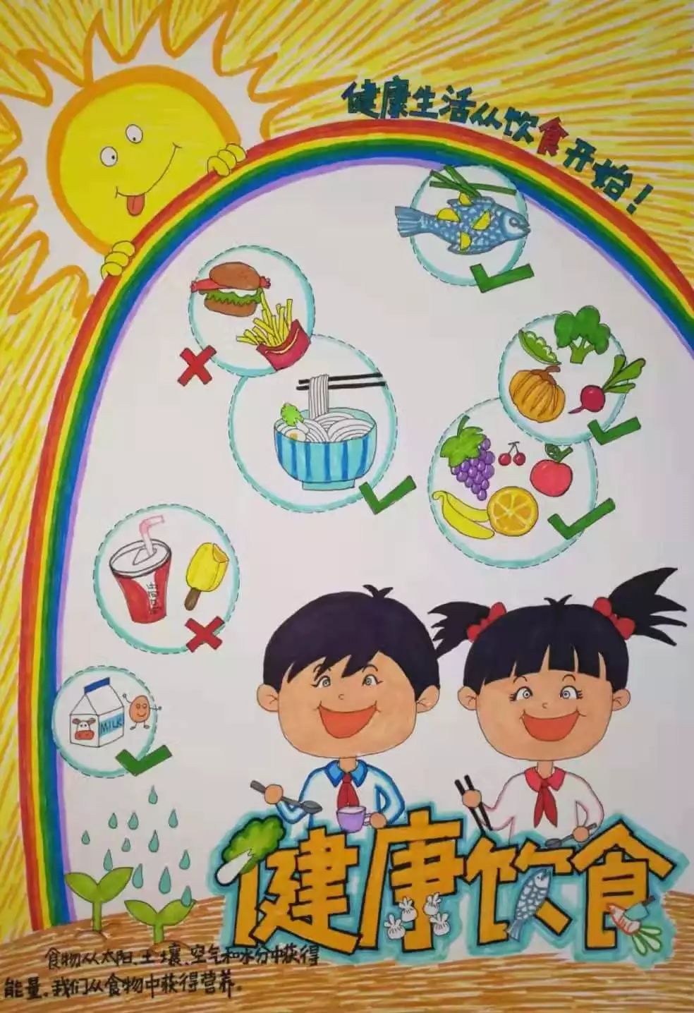 校园风宝山区青少年食育主题海报鉴赏来袭