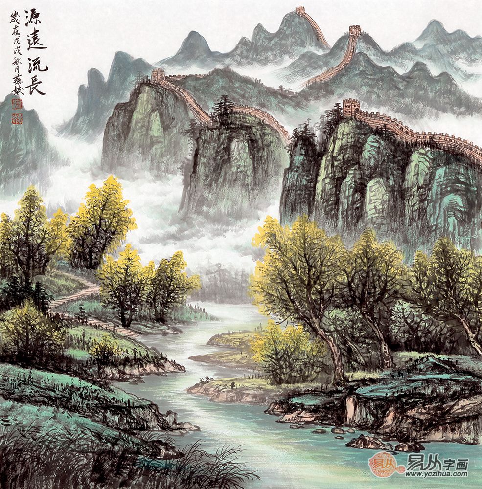 适合挂卧室的画,这几幅国画山水很合适