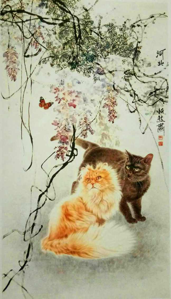 著名画家段忻然先生工笔写意绘画艺术赏析