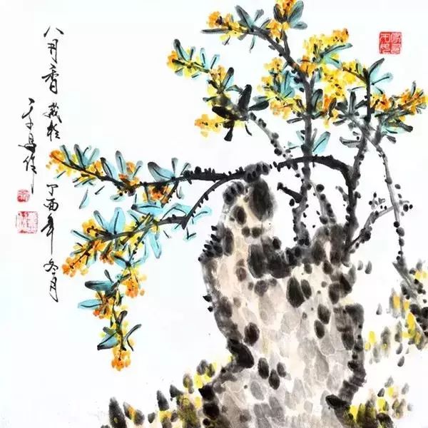 国画中的桂花别有一番韵味