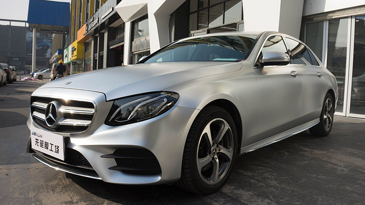 奔驰e电光金属银改色膜_搜狐汽车_搜狐网