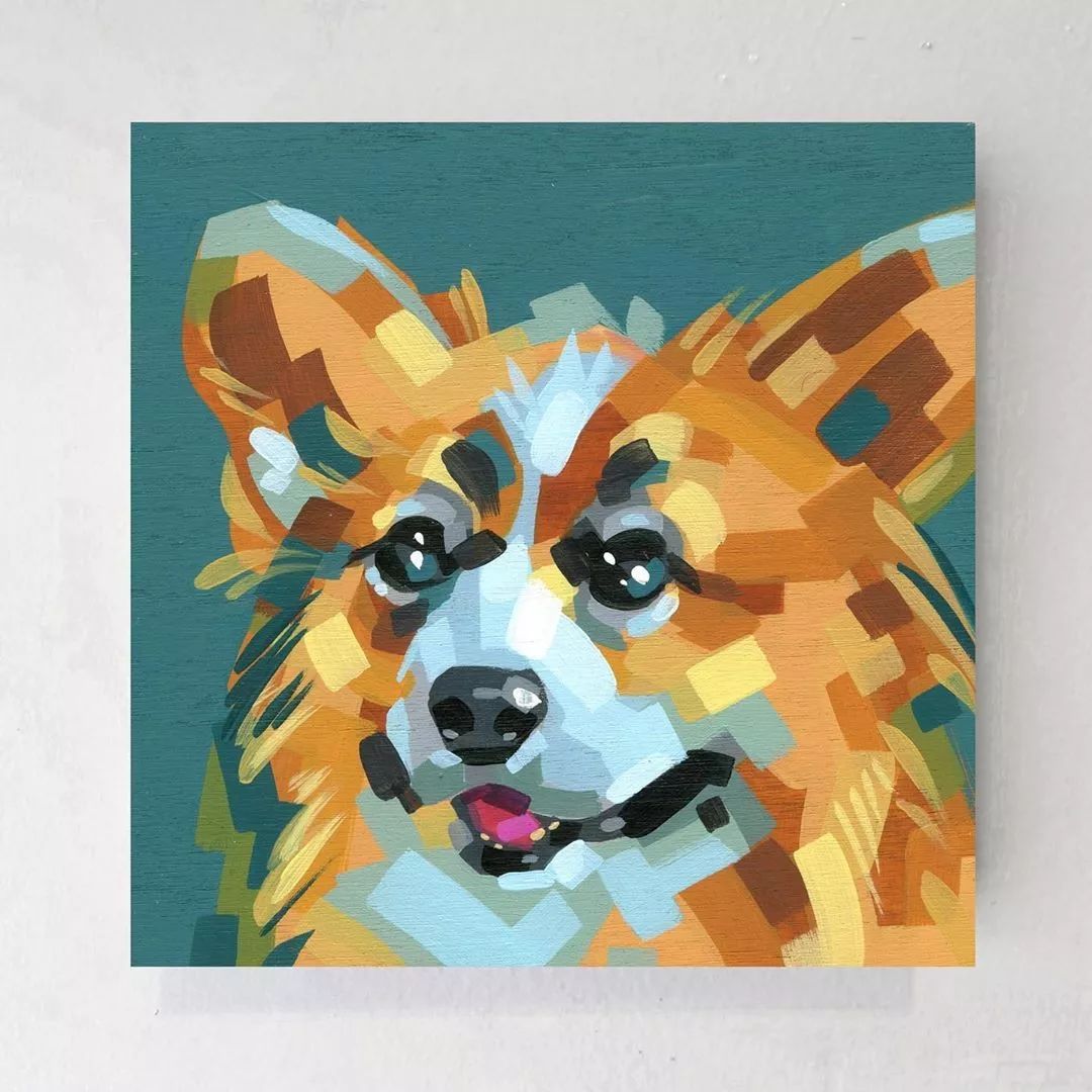 好强的笔触大色块运用的十分精彩