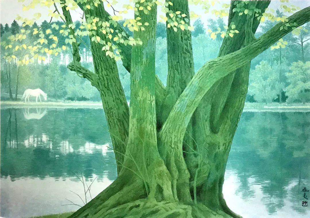 与风景对话,在奉博邂逅东山魁夷画中的"白马"与汪芜生的水墨山水