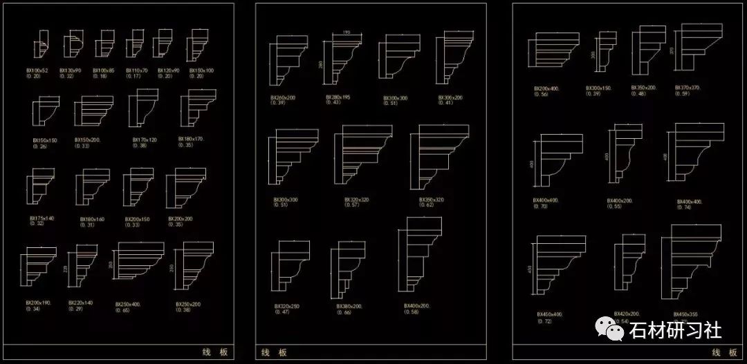 精华图集石材cad装饰线条图集快收藏起来吧