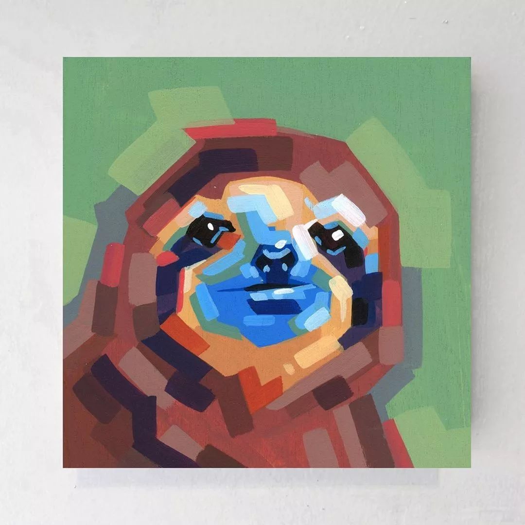 好强的笔触大色块运用的十分精彩