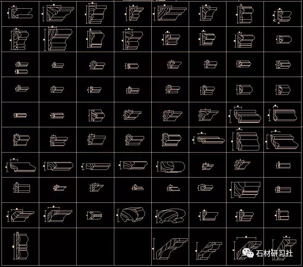 精華圖集石材cad裝飾線條圖集快收藏起來吧