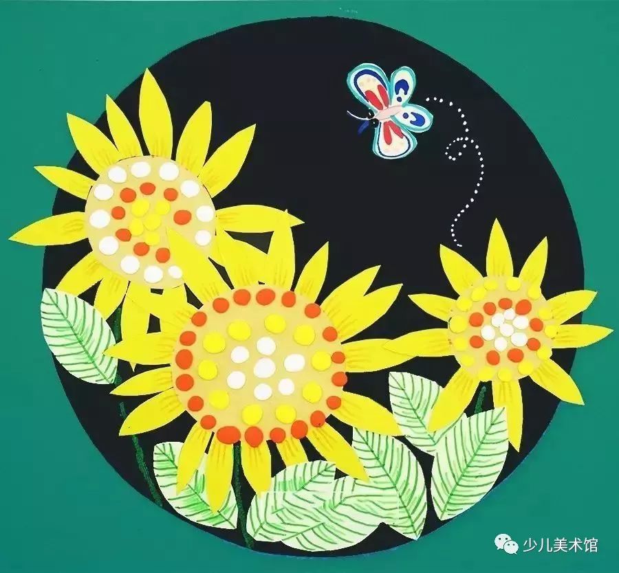 水粉颜料画背景天空,注意深浅变化.