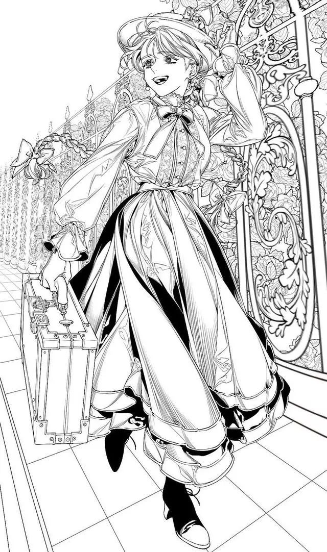 精致黑白线稿～韩国插画师 / ena 作品