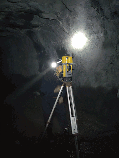 topcon gtl-1000全站式扫描仪在地下1200米深矿井应用_隧道