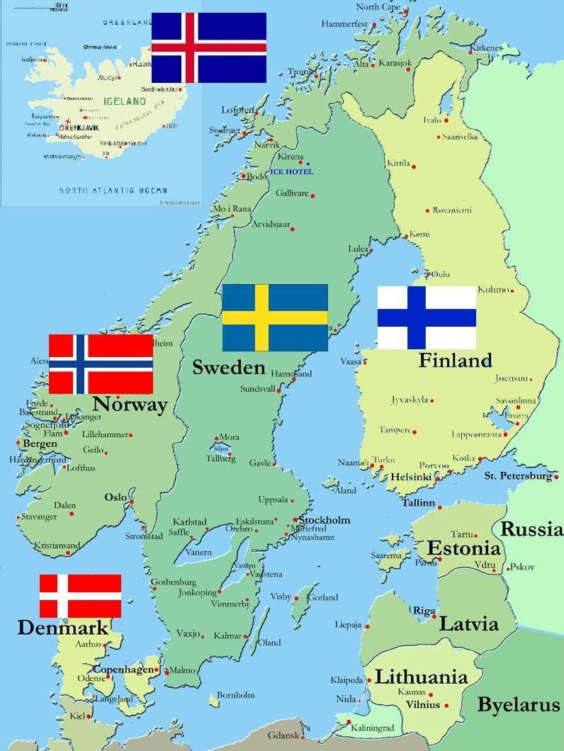 我们都知道,北欧地区指的是欧洲的北部,主要就是冰岛,挪威,瑞典,芬兰