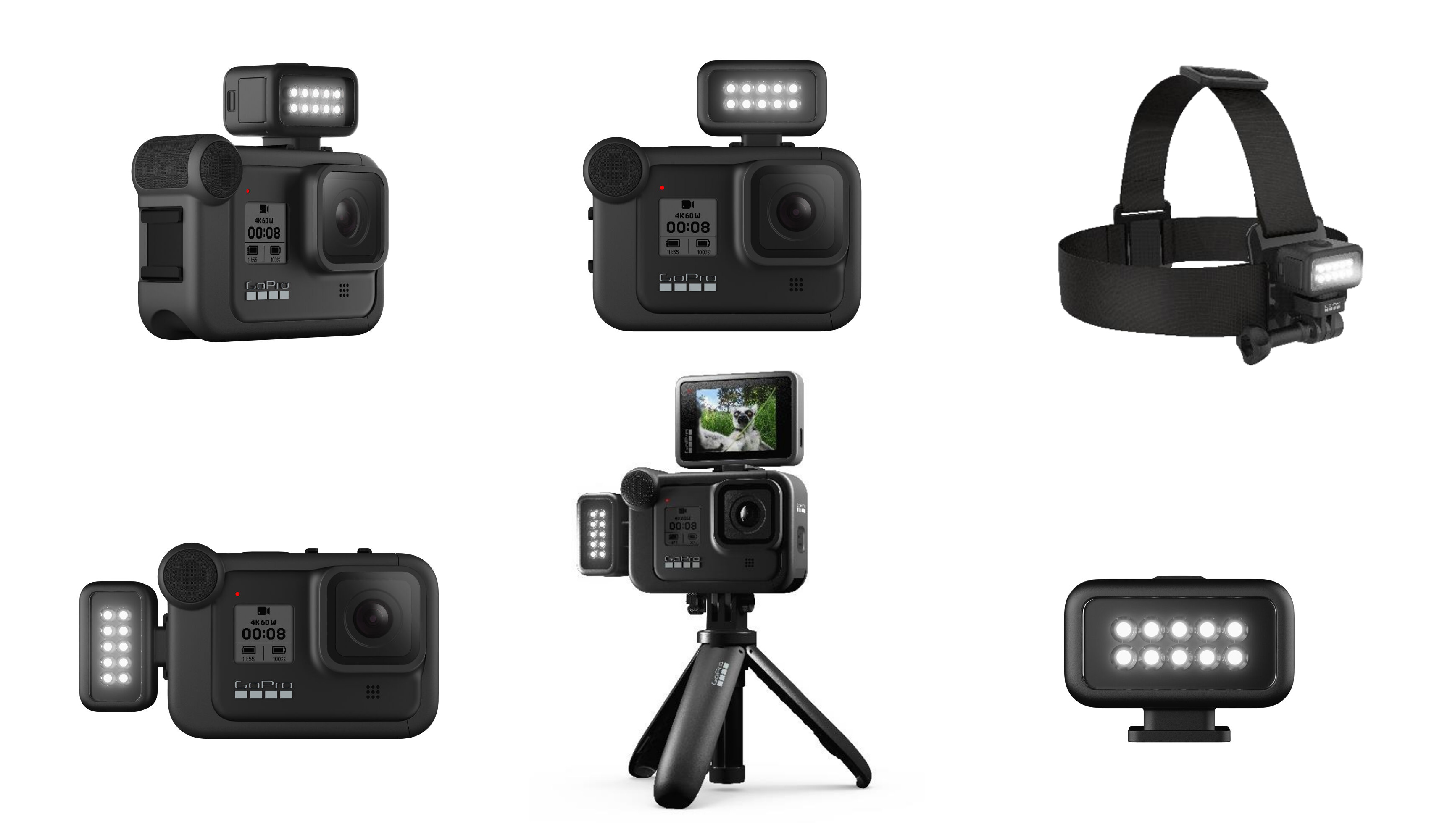 gopro上架hero8black灯光选配组件,定价398元