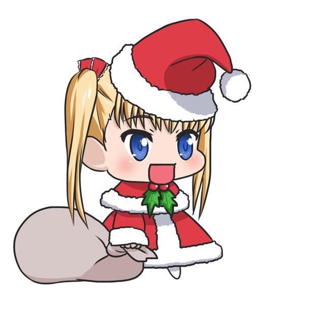 过圣诞什么的啊,啊哈哈,之前不也有人吐槽什么说她是幼年saber啥的么