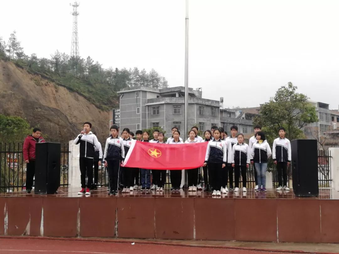校园动态良村中学2019年新团员入团宣誓活动